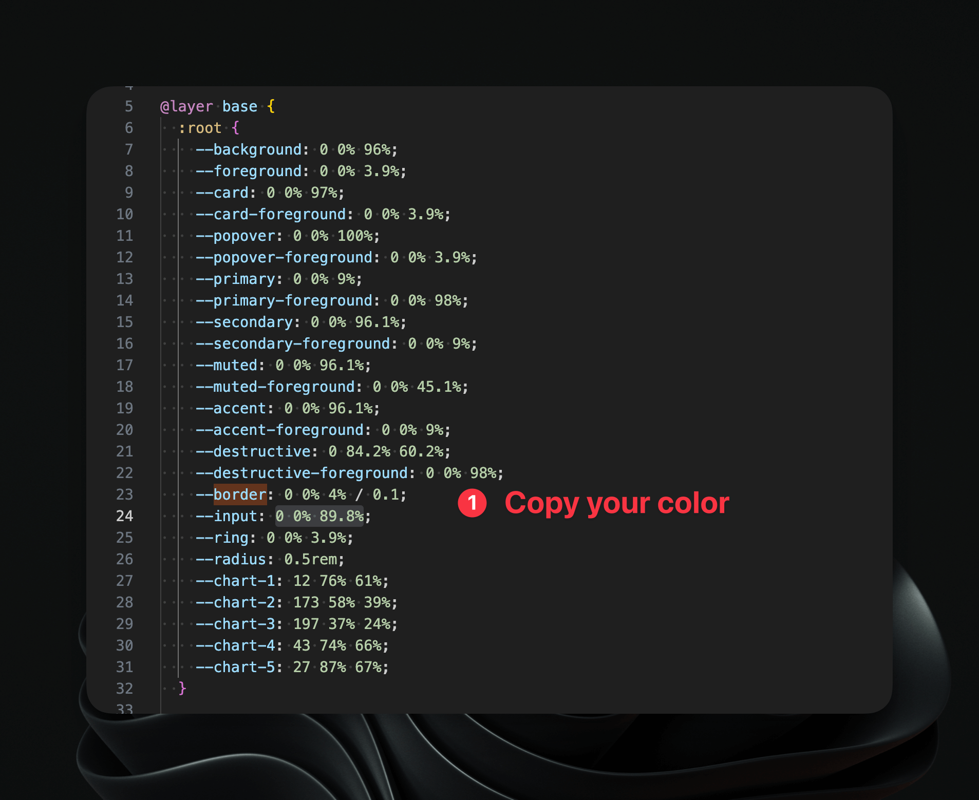 Copy your color value